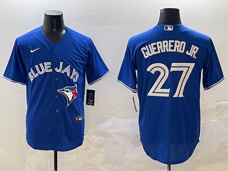 Men Toronto Blue Jays #27 Guerrero jr Blue Game 2025 Nike MLB Jersey style 1->toronto blue jays->MLB Jersey
